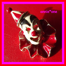 ꧁ VINTAGE anstecknadel CLOWN brosche HARLEKIN karneval VENEDIG italien EMAILLE ꧂