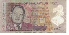 Geldschein Banknote Mauritius 25 Rupees