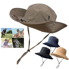 Herren Sonnenhut Fischerhut Wandern Angeln UV-Schutz Hut Faltbarer Sonnenschutz 