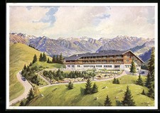 Künstler-AK Sonthofen, Blick auf den Allgäuer Berghof 