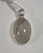kleiner Anhänger Rutilquarz  Cabochon Handarbeit Silber925 Unikat 210
