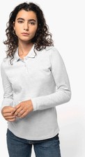 Damen Piqué Poloshirt Langarm
