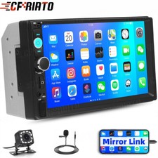 7" Doppel 2DIN Autoradio Stereo Bluetooth FM USB TF AUX MP5 Player with Kamera