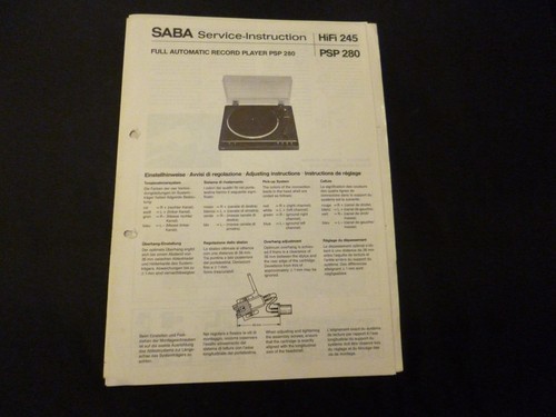 Original service manual saba - service,