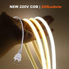 230V COB Neon LED Streifen Stripe Lichtband IP67 Außen Beleuchtung + EU Stecker