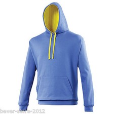 Unisex kontrast hoodie - kontrast,