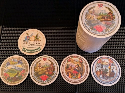 Bierdeckel brauerei mittenwald - bierdeckel,