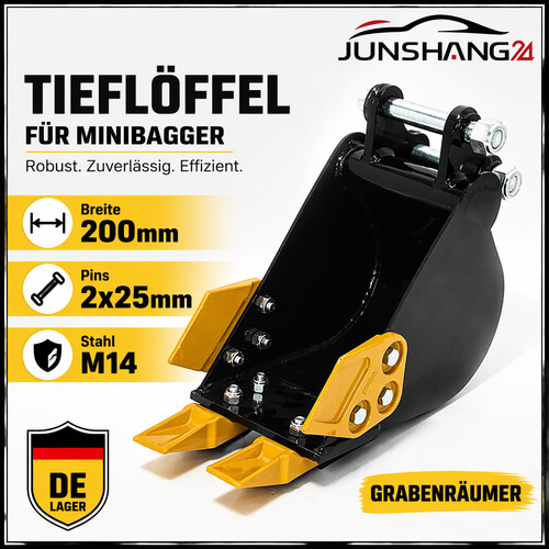 Tieflöffel 200mm m14 - 200mm, für