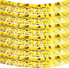 Gold Fransen Girlande Metallic Folien-Fransengirlande Mottoparty Hochzeit Deko