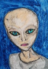 Alien portrait abstrakte - alien,