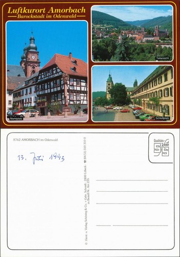 Ansichtskarte amorbach - ansichtskarte,