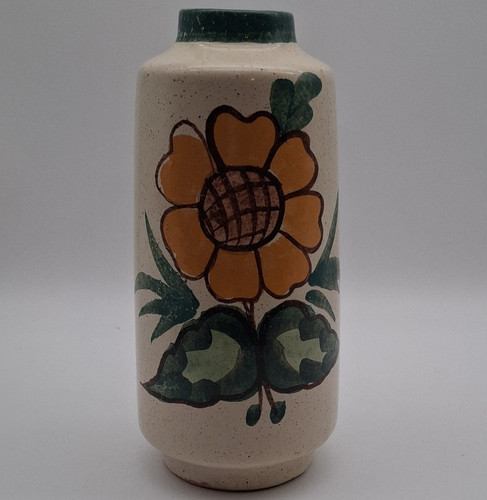 Keramik vase zylindrisch beige - keramik,