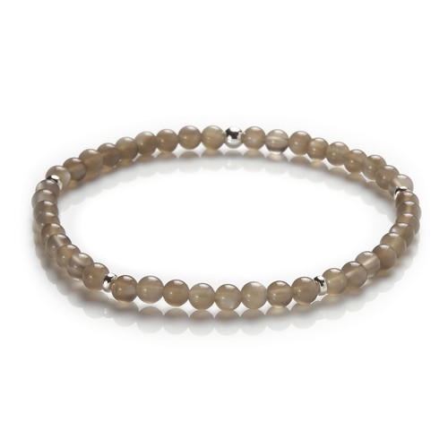 Mondstein armband grau - mondstein,