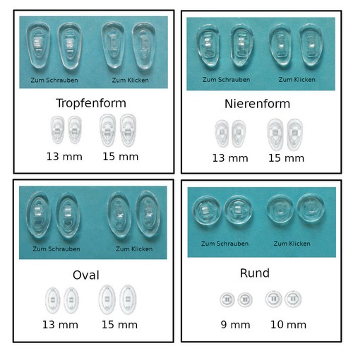 Paar st nasenpads - 10, für