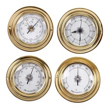 4x Barometer, Uhr