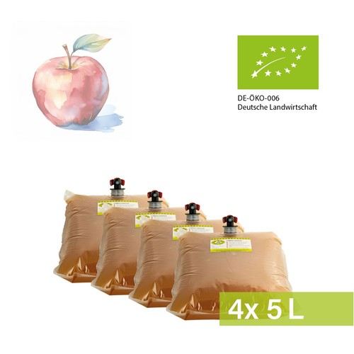 Liter bio apfelsaft 4x 5l - 20, (4x
