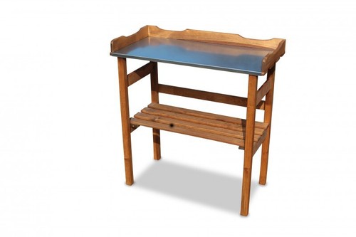 Pflanztisch aus holz mit - pflanztisch,