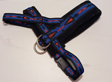 Hundegeschirr Norweger Bauch max. 63 cm Gurtbreite 4/7cm blau rot schwarz