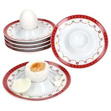 6x Weihnachtstraum Eierbecher mit Ablage Porzellan 6 Pers. Frühstück Weihnachten