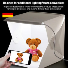 Fotostudio 24x22x24 cm Fotobox Set LED Lichtwürfel Lichtzelt