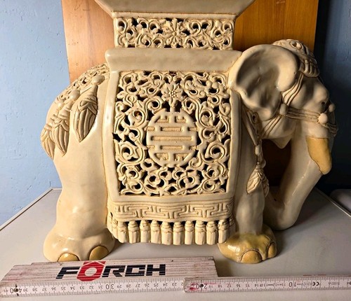 Keramik elefant figur bemalt - figur,,
