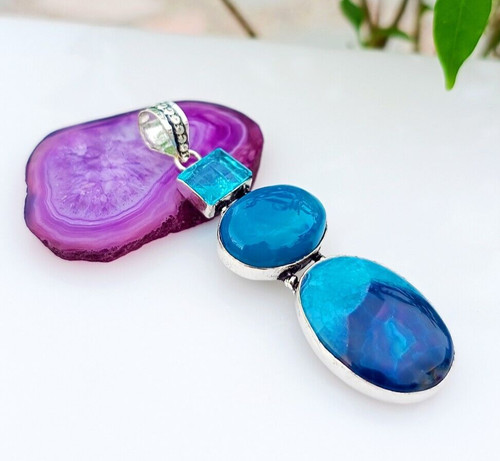 Blau onyx mit topas - mit,