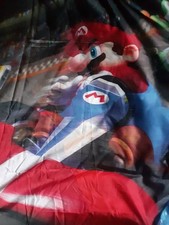 Kinder Bettwäsche Mario Kart Kissen 80x80 Decke 135x200