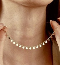 Kette mit Kleinen Plättchen 14 K 585