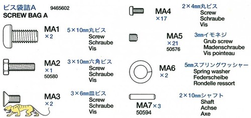 Tamiya 9465602 schraubenbeutel - tamiya,