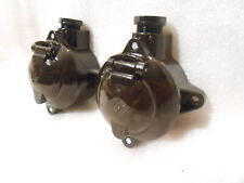 Origi. Bakelit Steckdose Schuko Aufputz schwarz Feuchtraum ERF - Ruhla Schalter