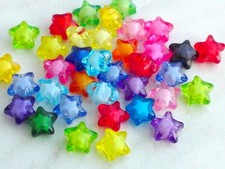 50 Acryl Perlen Stern 12x11mm