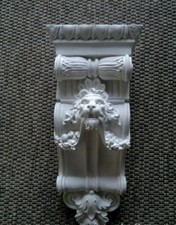 Fassadenstuck, Wandkonsole, Winkelstütze "Löwe" Gartenfiguren, Skulpturen, Stuck