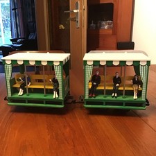 2 x LGB 6112  Aussichtswagen  ohne OVP mit je 3 handbemalten Figuren