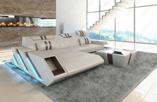 Sofa eckcouch leder couch - sofa,