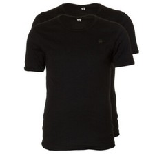 G-Star Herren Raw Base Crew Doppelpack Basic T-Shirt schwarz D07205 124 990