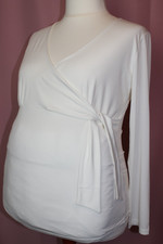 QUE SERA Umstandsmode  Langarm Shirt "Lady" Gr. 34-46 Cremeweiß 8% Elasthan NEU!