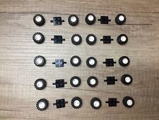 Lego 20x Reifen 6015 Felgen 6014a weiß 10 Wheel Holder 4600 Black Wheels Tire