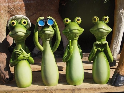 Frosch deko figur - deko, zaunhocker