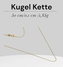 ✅ Gold Kette 585/- Goldkette 50cm  Kugelkette    Halskette Neu !!!!