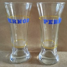 2x Pernod-Glas mit gelbem Ring