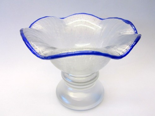 Eisch perlmuttglas fußschale - eisch,