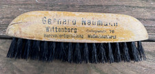 flache Kleiderbürste mit Aufdruck Naturborsten Vintage or. 50-er  Jahre  13x5 cm