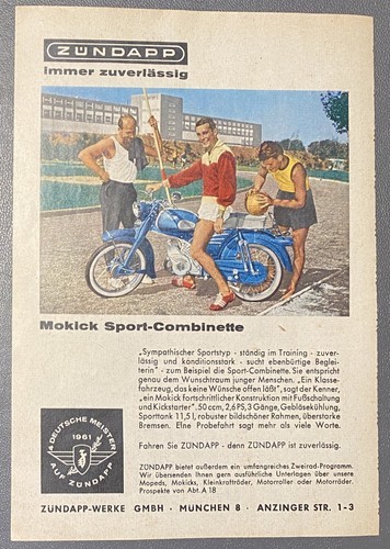 Zündapp combinette werbung - zündapp,