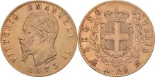 Italien:20 Lire 1873 M   vz.