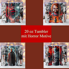 Thermo Edelstahlbecher 20 oz mit Horror Motiv Chucky Freddy Krueger Pennywise