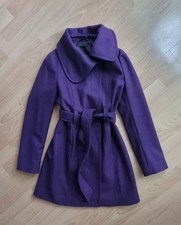 BENETTON Mantel Wolle Lila Violett Gr. 32 XXS NEU!