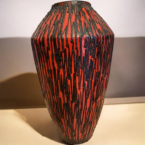 Bodenvase rot schwarz - bodenvase,