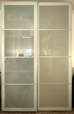 IKEA PAX Schrank in Birke mit Glas-Schiebetüren