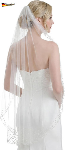 Hochzeitsschleier weiß kurz