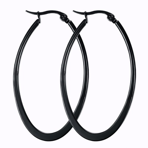 Creolen oval edelstahl 48x30mm - creolen,